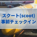スクート（scoot）は手荷物２個まで、合計１０kg以内なら機内持ち込み可能